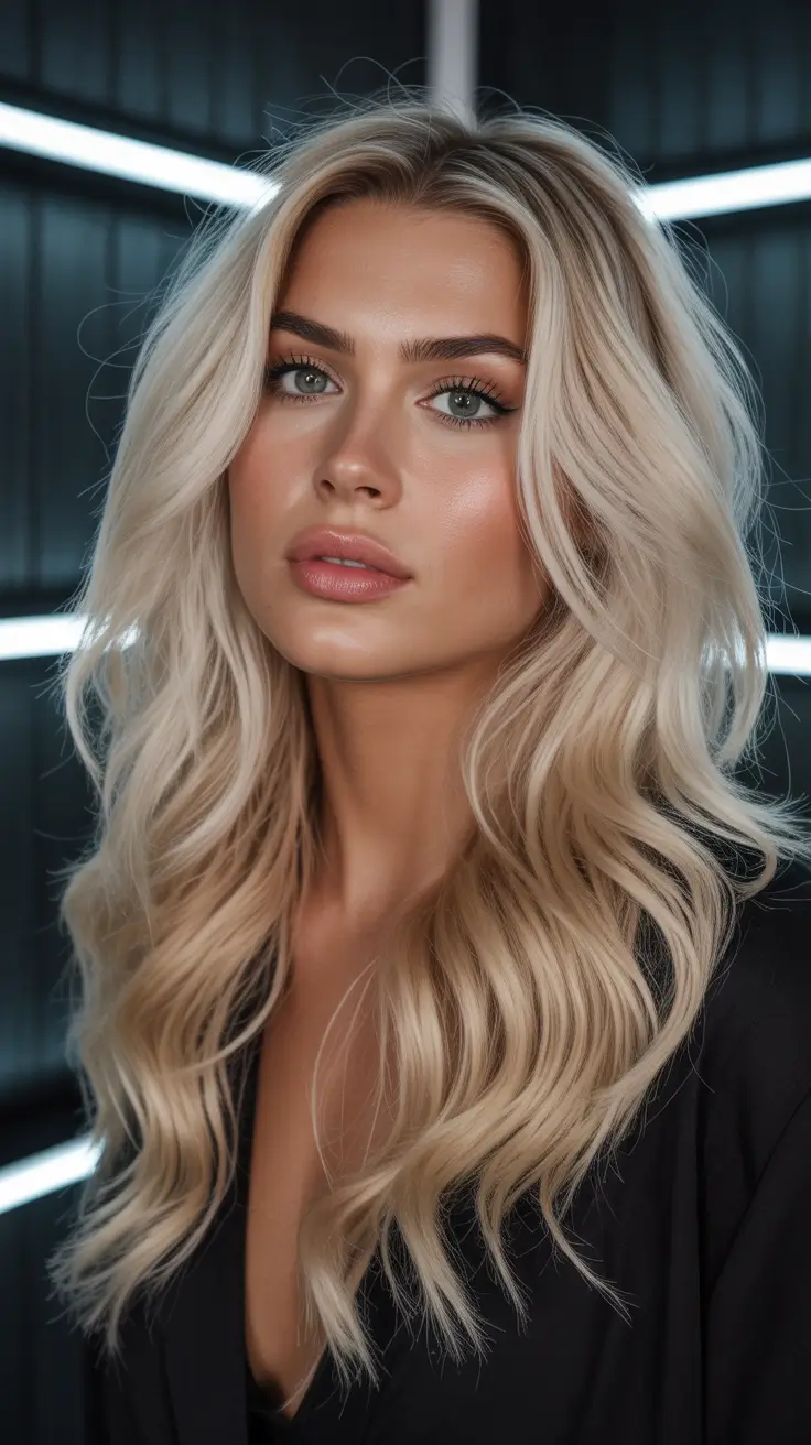spring haircut long Soft Blonde Waves With Lived In Texture