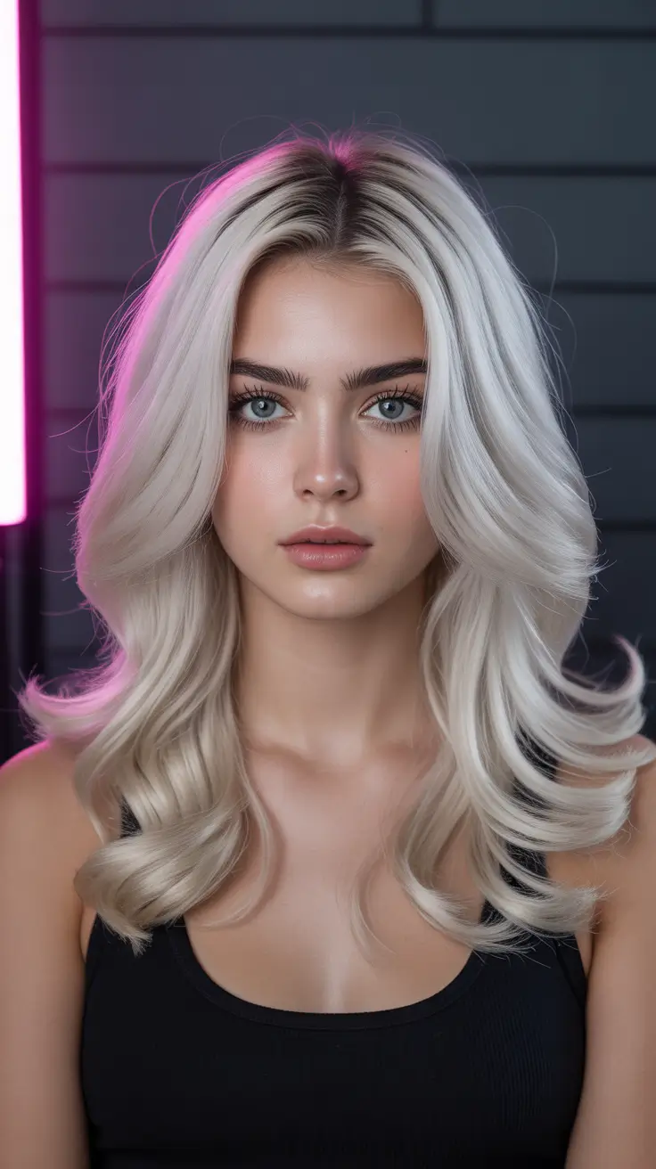 spring 2026 haircut long hair Cool Toned Blonde Length With Feathered Ends
