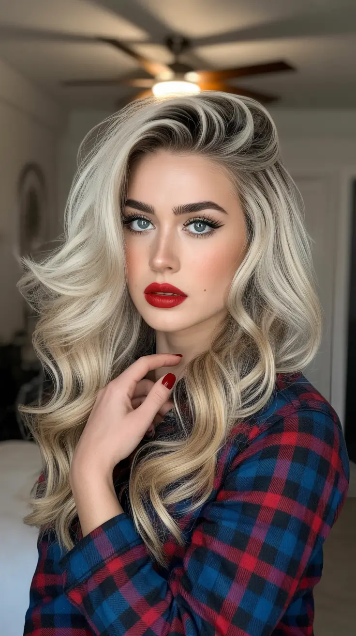 new spring long haircut ideas 2026 High-Volume Glam Layers With a Modern Edge
