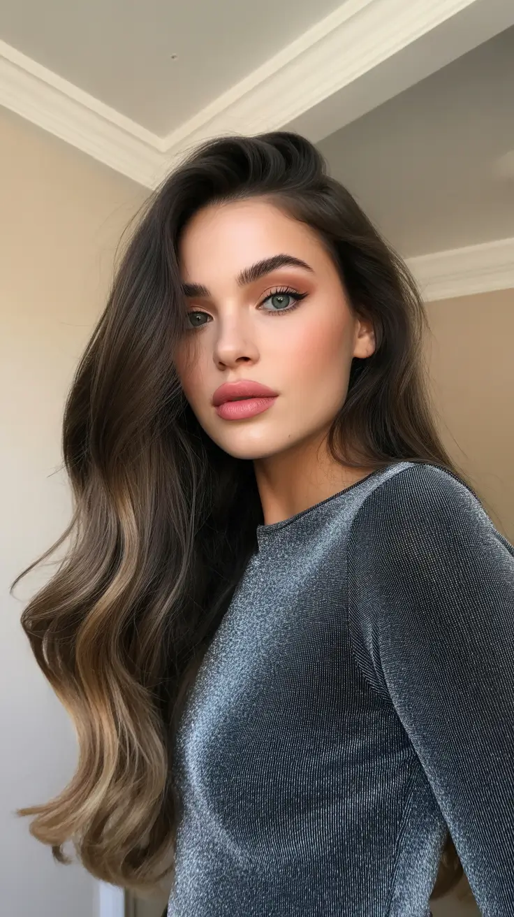 new spring long haircut ideas 2026 Deep Side Part With Fluid Length and Natural Dimension