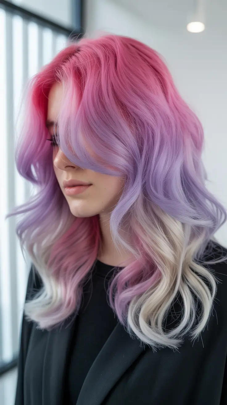 new spring long haircut ideas 2026 Pastel-Toned Length With Playful Spring Energy