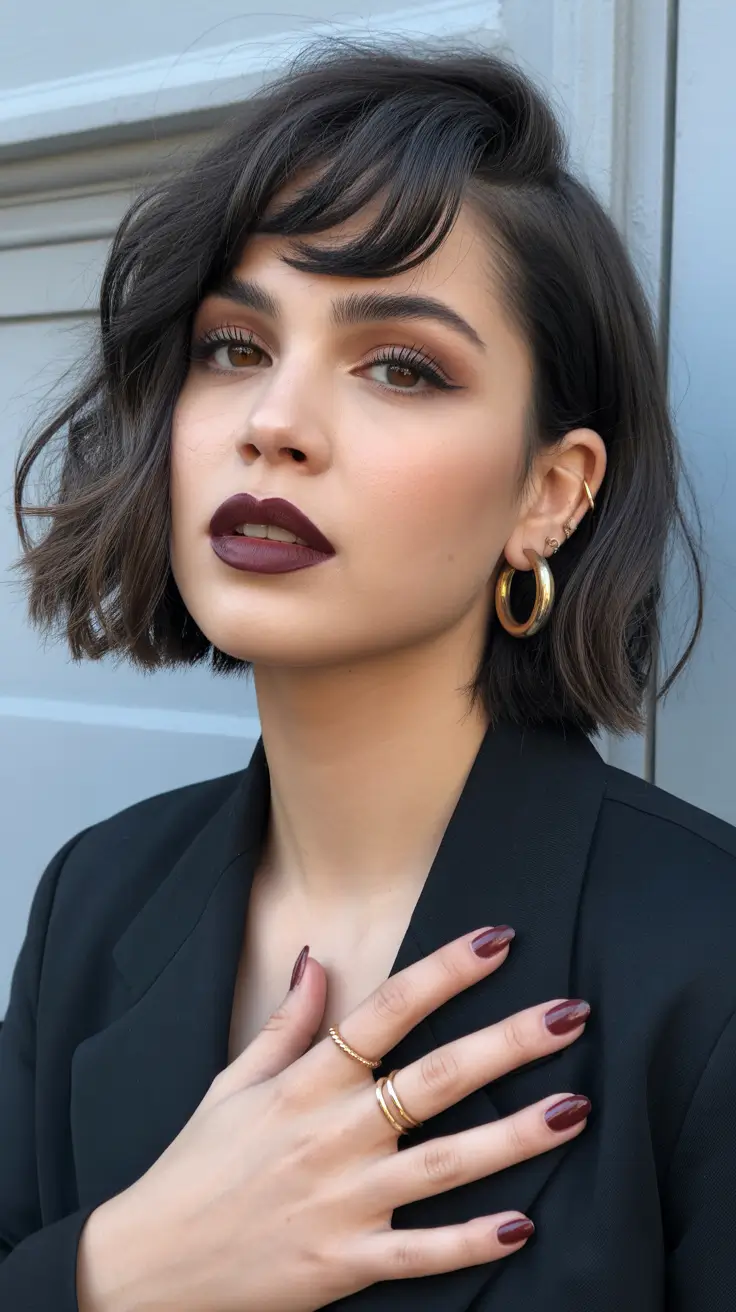 new spring short hairstyles 2026 Soft French Bob with Airy Micro Fringe