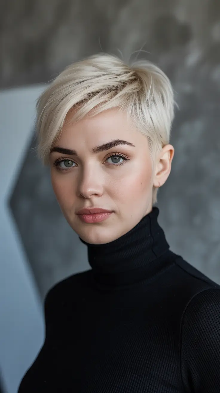 new spring short hairstyles 2026 Soft Platinum Classic Pixie