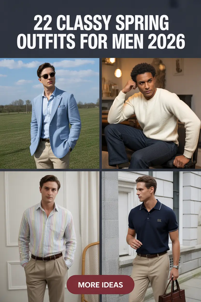 Classy Spring Outfits for Men 2026: Fresh, Casual Classy Style Ideas for the New Season