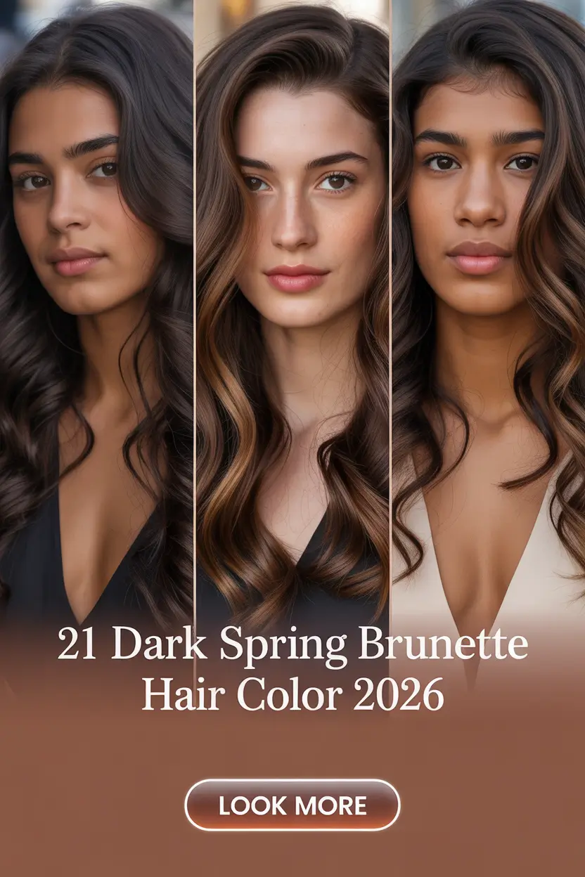 Dark Spring Brunette Hair Color 2026: Fresh Ideas in Warm Browns, Highlights & Modern Cuts