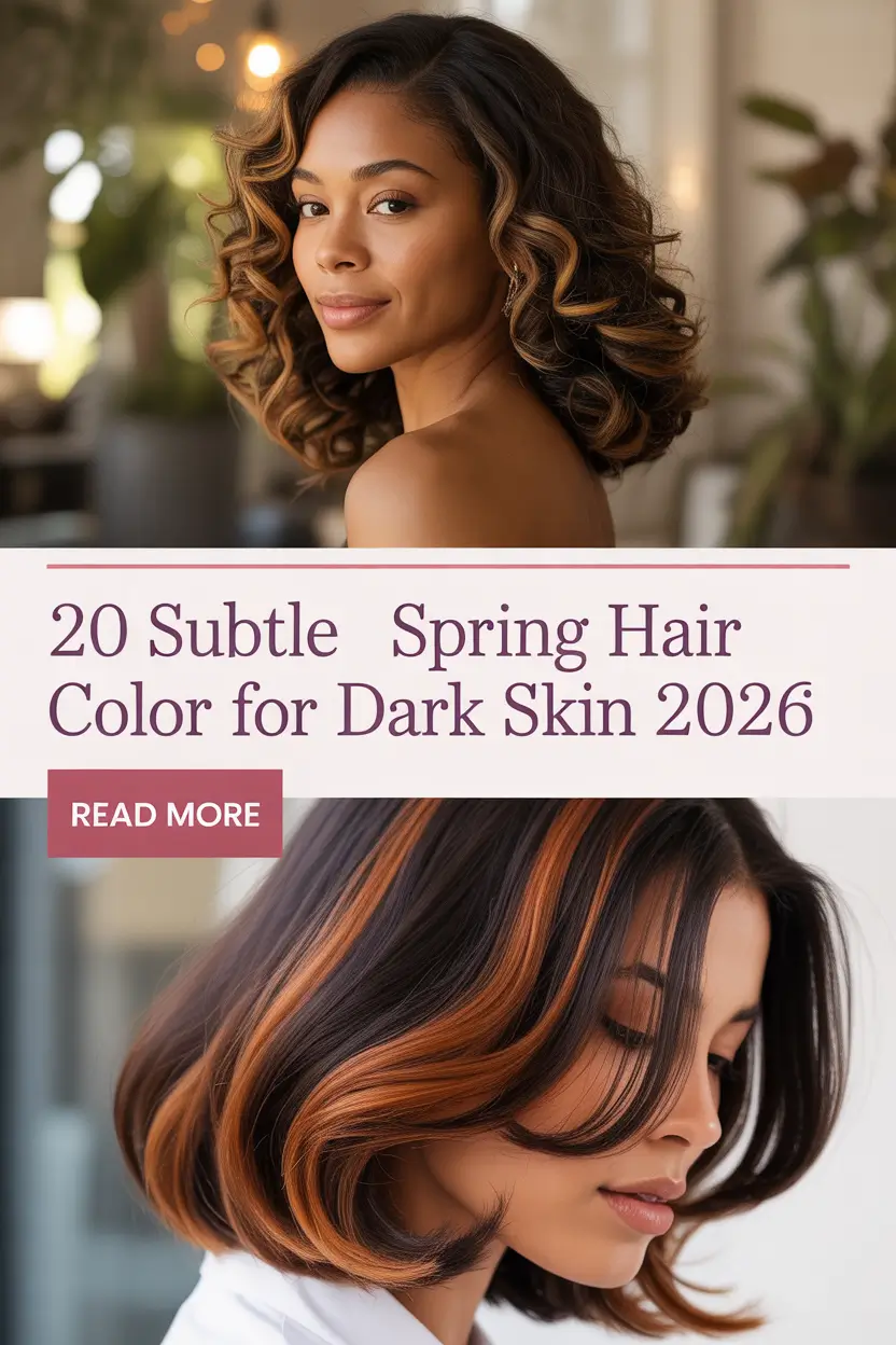 Subtle Spring Hair Color for Dark Skin 2026: Luminous, Soft & Wearable Shades