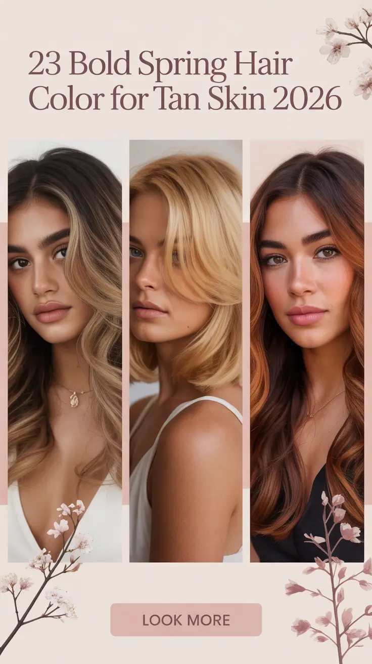 Bold Spring Hair Color for Tan Skin 2026: Bright Brunette, Blonde & Copper Trends