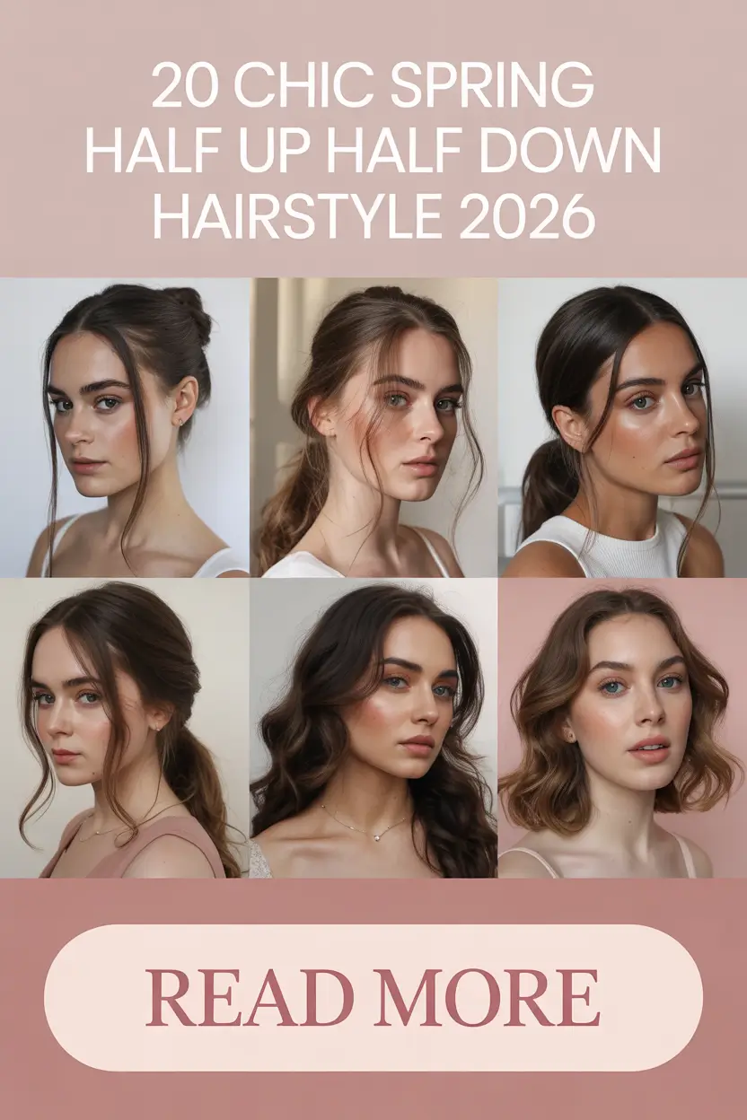 Chic Spring Half Up Half Down Hairstyle 2026 Ideas for Long, Medium & Wedding Guest Looks