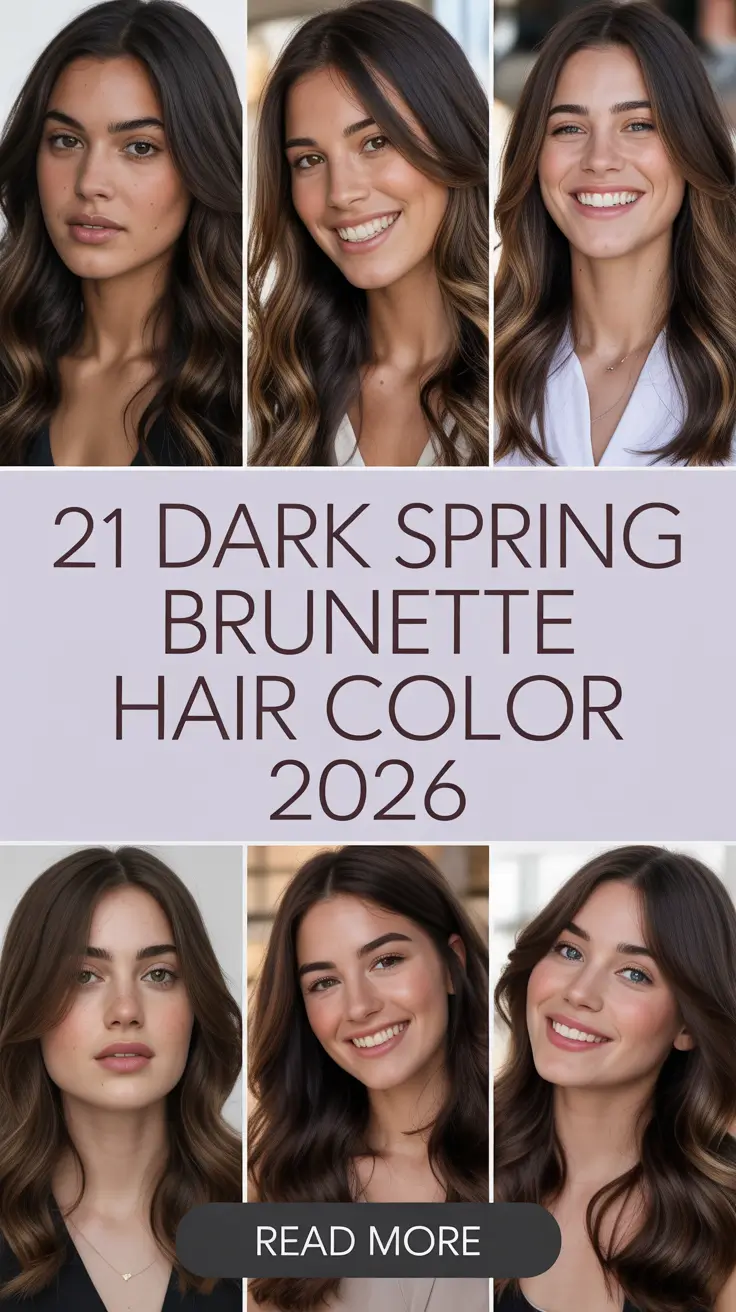 Dark Spring Brunette Hair Color 2026: Fresh Ideas in Warm Browns, Highlights & Modern Cuts