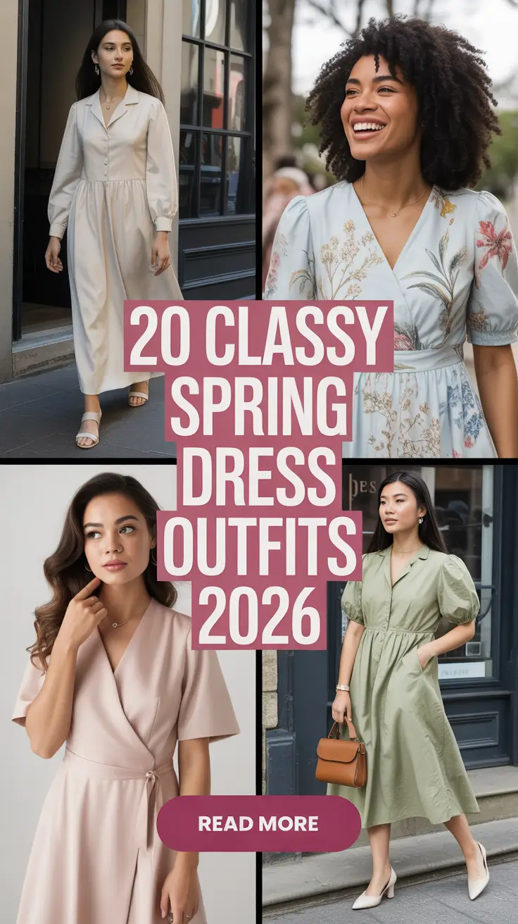 Classy Spring Dress Outfits 2026: Fresh, Feminine & Classy Looks for the New Season