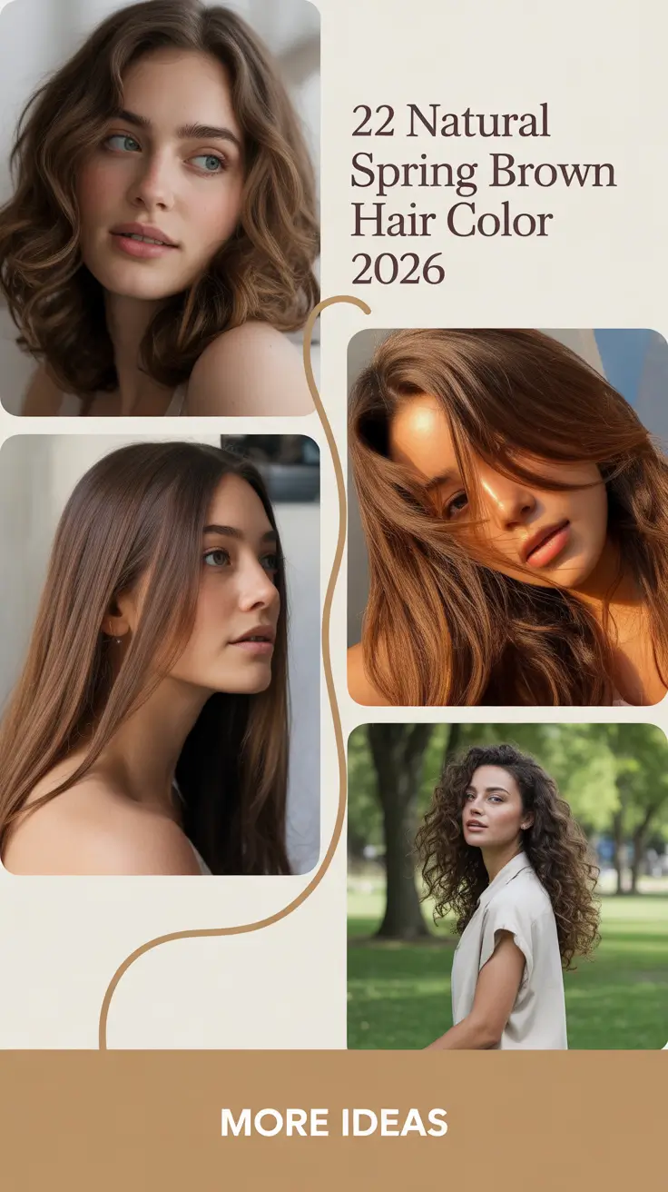Natural Spring Brown Hair Color 2026: Fresh Brunette Ideas for the New Season