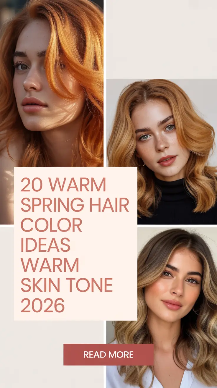 Warm Spring Hair Color Ideas for Warm Skin Tone 2026