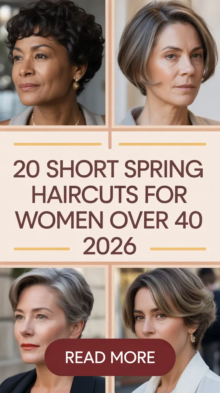 Short Spring Haircuts for Women Over 40 2026 – Modern, Cool & Effortless New Looks