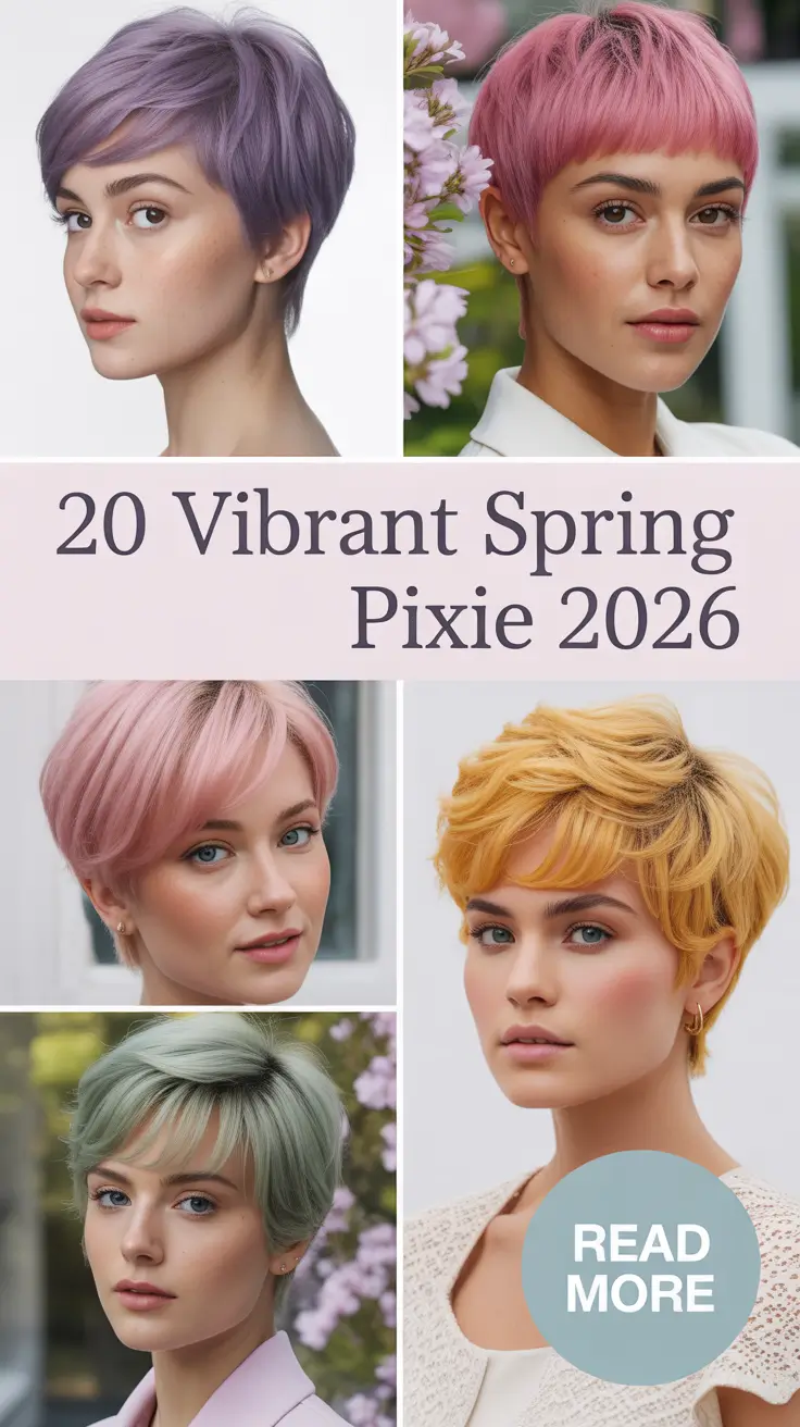 Vibrant Spring Pixie 2026: Fresh Cuts, Bold Hair Color & Inspiring Aesthetic Ideas