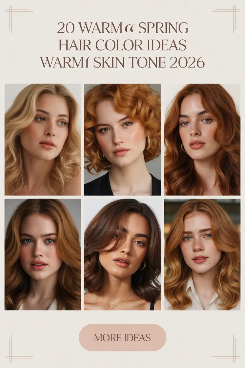 Warm Spring Hair Color Ideas for Warm Skin Tone 2026