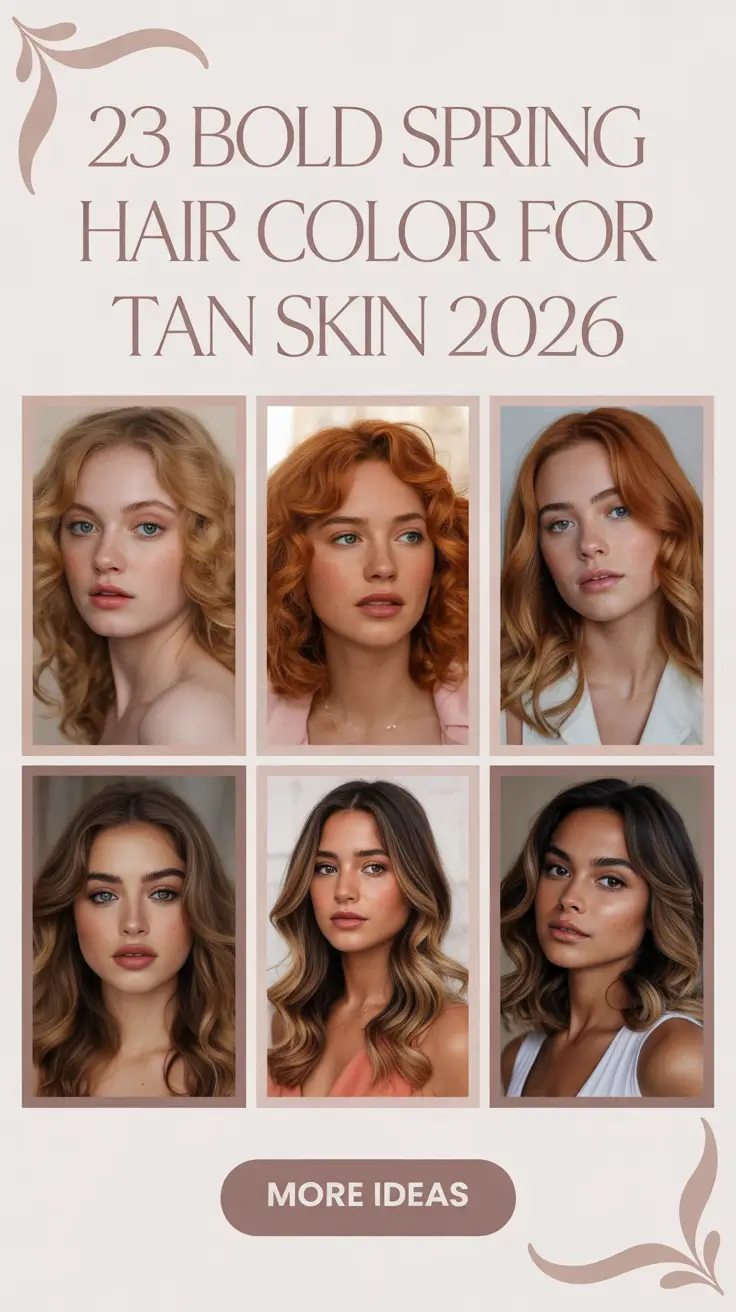 Bold Spring Hair Color for Tan Skin 2026: Bright Brunette, Blonde & Copper Trends
