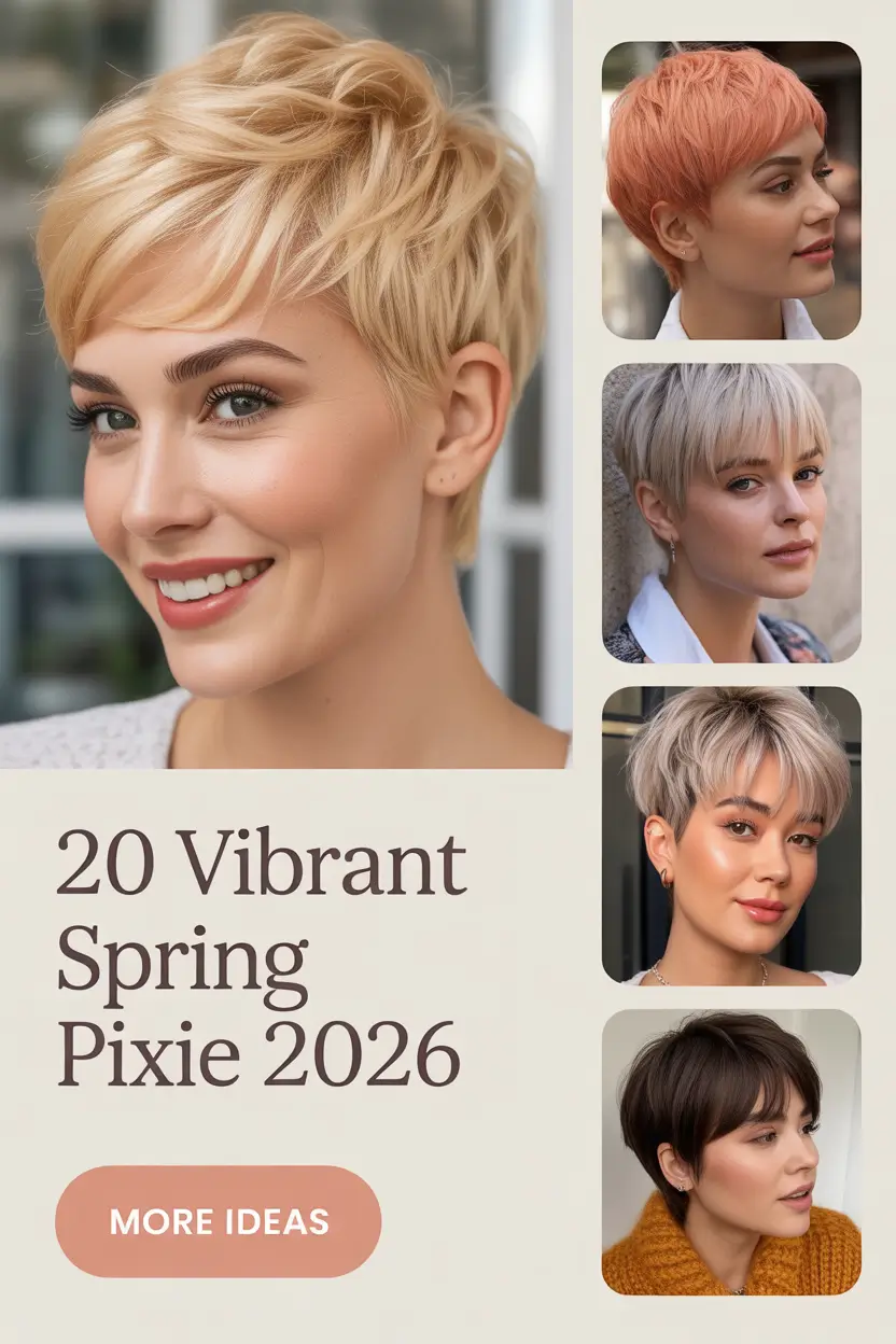 Vibrant Spring Pixie 2026: Fresh Cuts, Bold Hair Color & Inspiring Aesthetic Ideas
