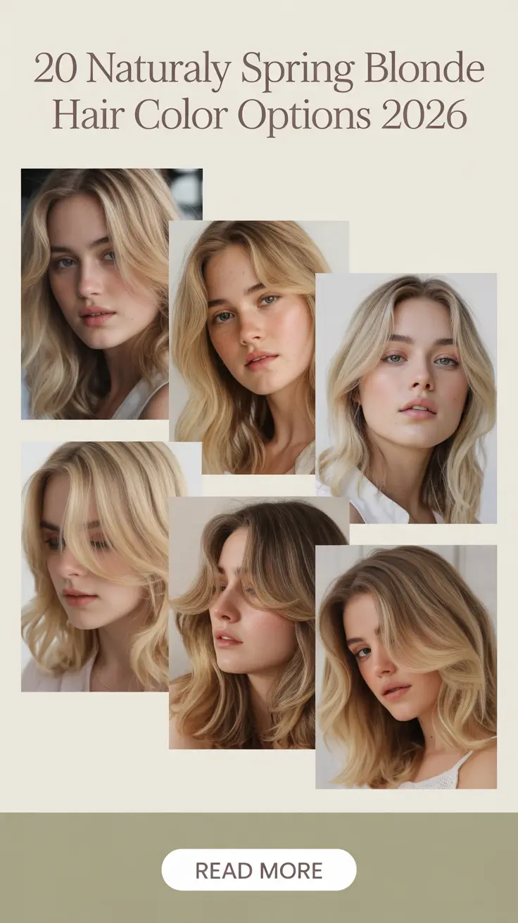 Natural Spring Blonde Hair Color Options 2026: Soft, Bright & Modern Seasonal Ideas