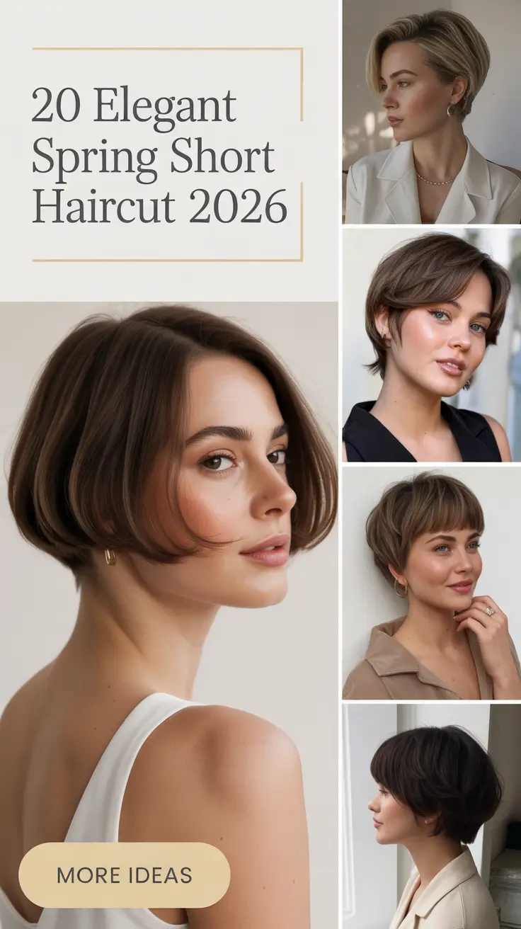 Elegant Spring Short Haircut 2026 – Timeless Short Hair Ideas for the New Season