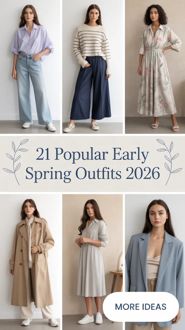 Popular Early Spring Outfits 2026: Fresh Casual & Chic Style Ideas for Women