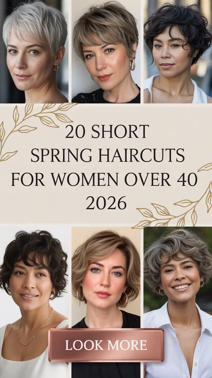 Short Spring Haircuts for Women Over 40 2026 – Modern, Cool & Effortless New Looks