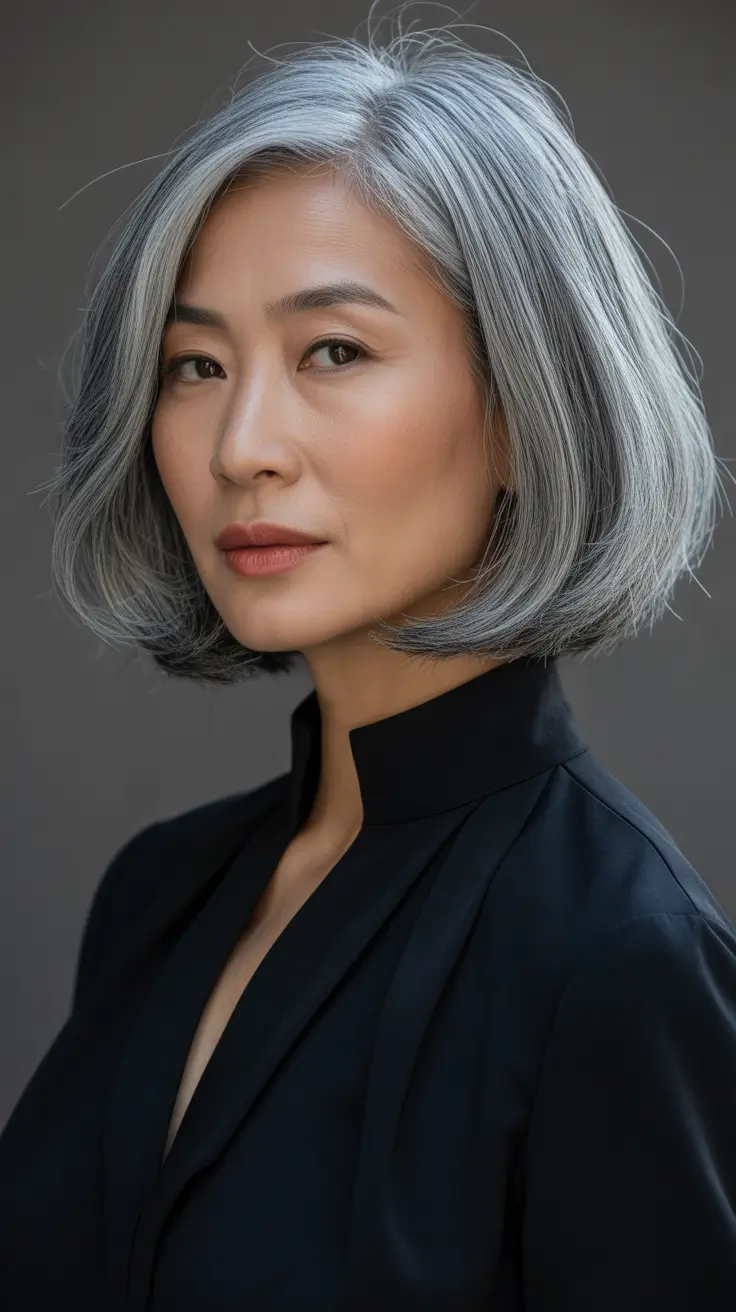 trendy spring haircuts for women over 50 2026 Sleek Short Bob