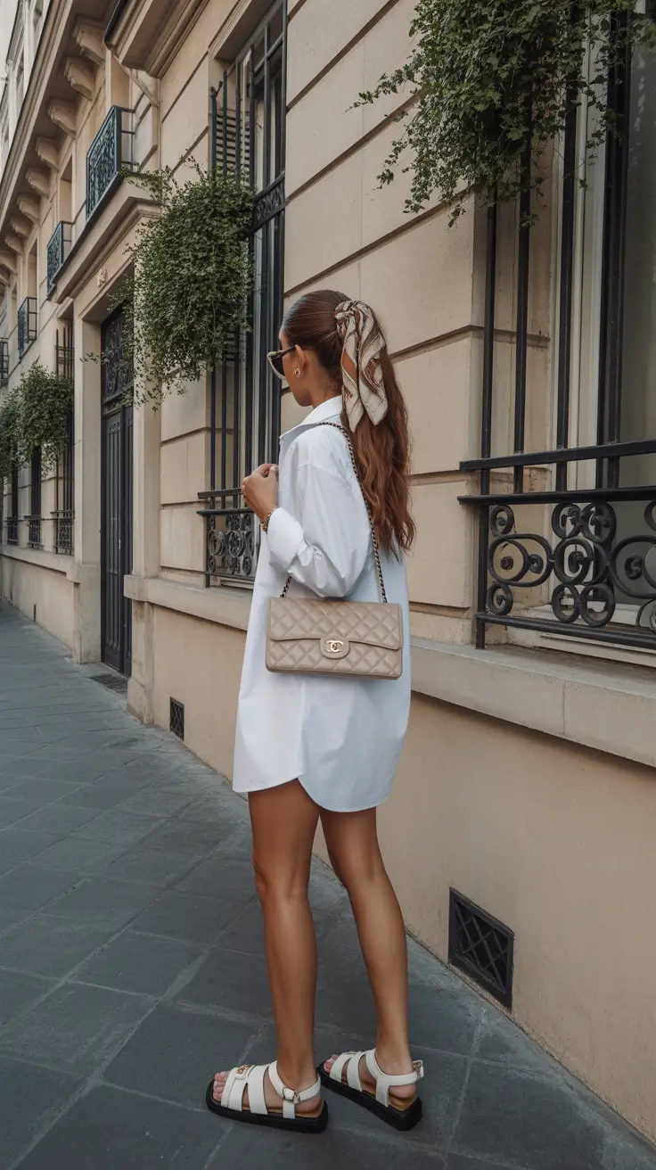 trendy spring outfit with sandals 2026 - Soft White Layers for an Elegant Spring Stroll