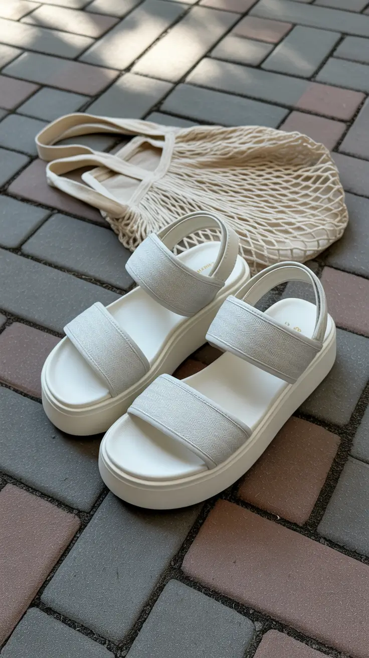 trendy spring outfit with sandals 2026 - Soft Neutral Platforms for Breezy Spring Errands