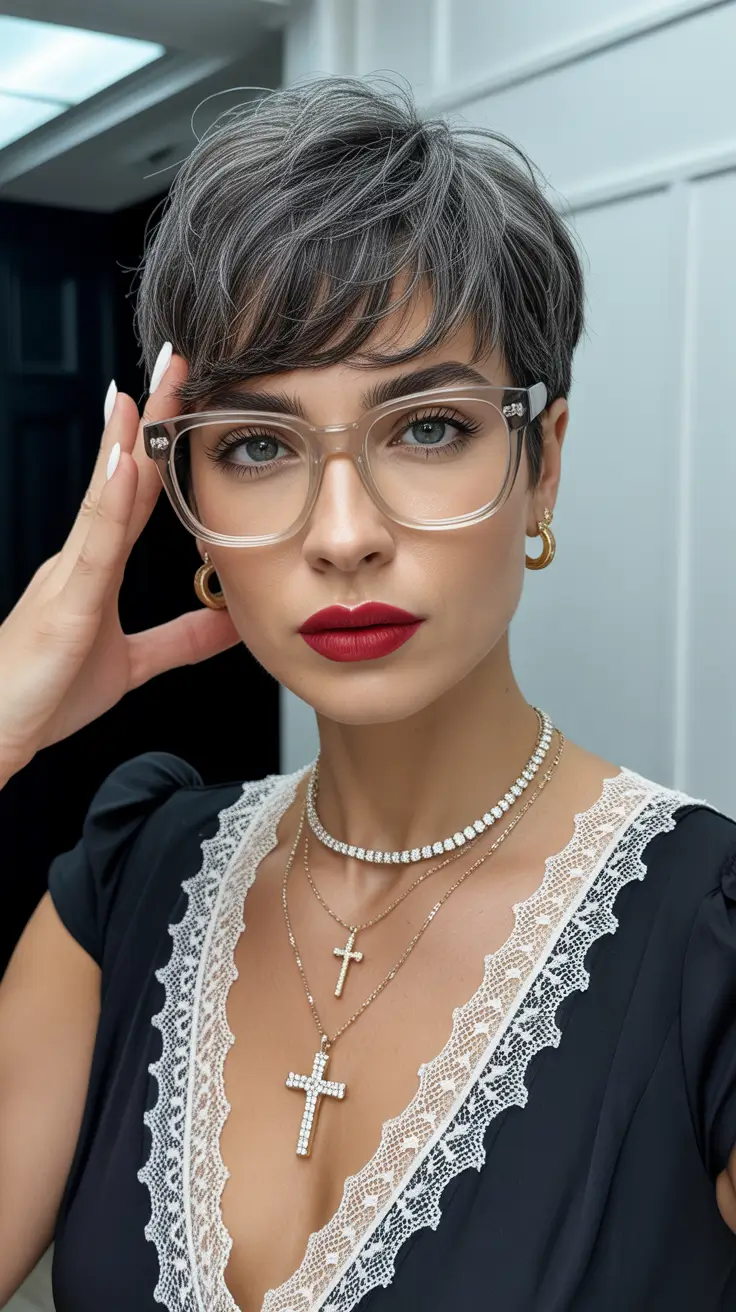 vibrant spring pixie 2026 Silver-Feather Pixie With Luxe Refinement