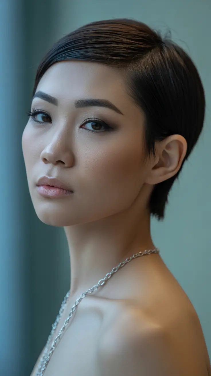 vibrant spring pixie 2026 Silk-Edge Espresso Pixie With Minimalist Grace