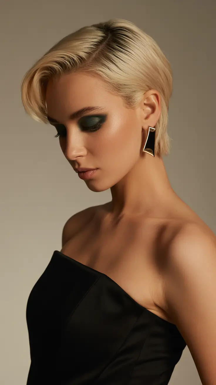 vibrant spring pixie 2026 Soft Blonde Pixie Sweep for Evening Spring Glam