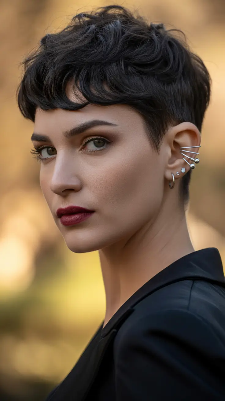 vibrant spring pixie 2026 Midnight Curve Pixie With Modern Depth