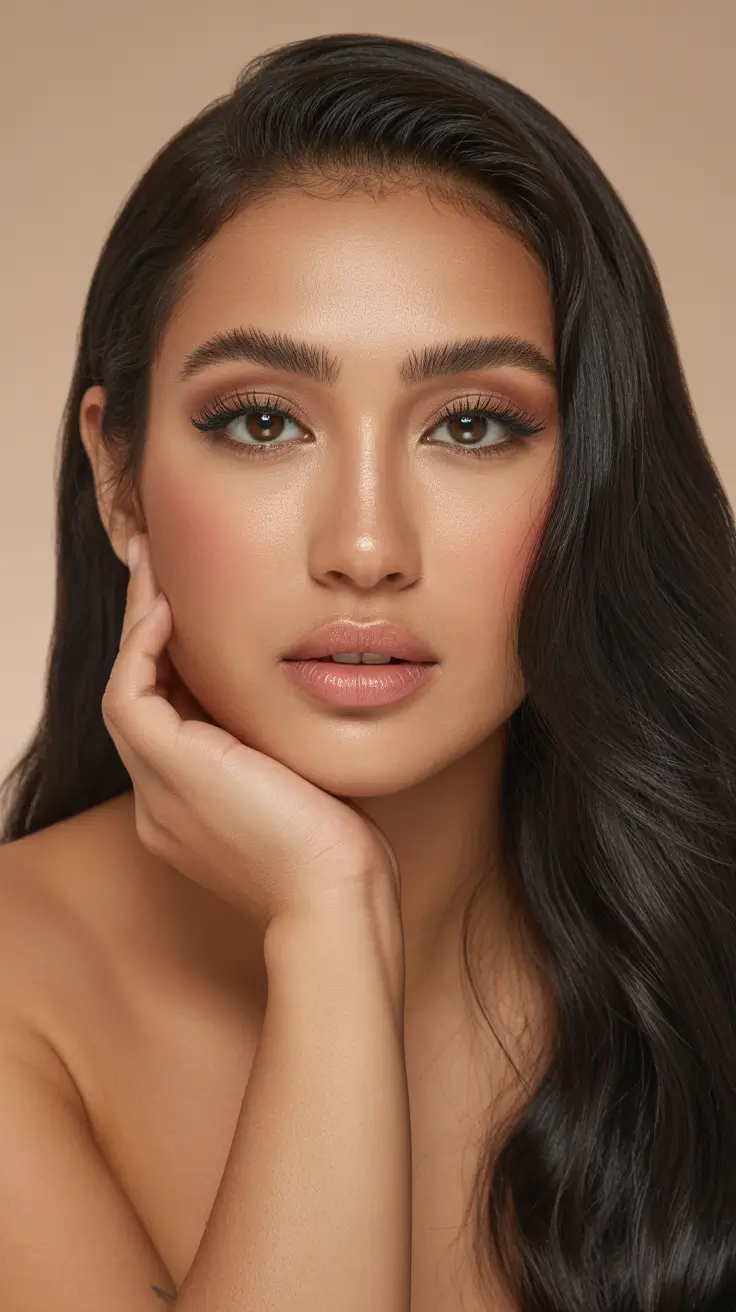 warm spring hair color ideas warm skin tone 2026 Soft Espresso Depth for Warm Olive and Brown Eyes