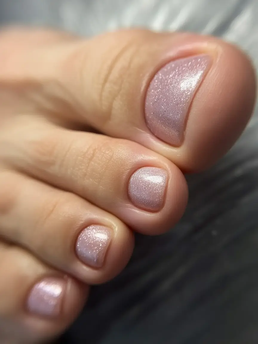 spring toe nail colors 2026 soft pearl pink pedicure