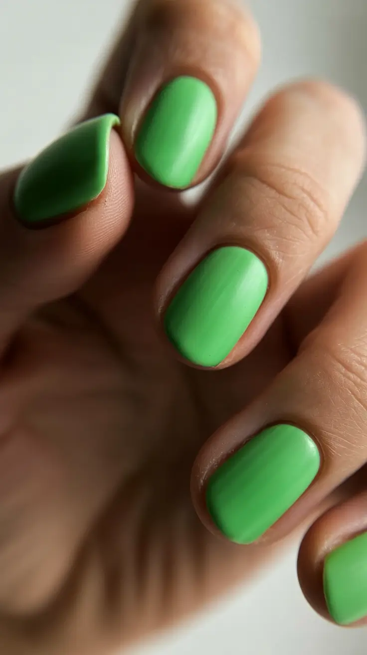 best spring vacation nails 2026 Fresh Lime Green Short Vacation Nails