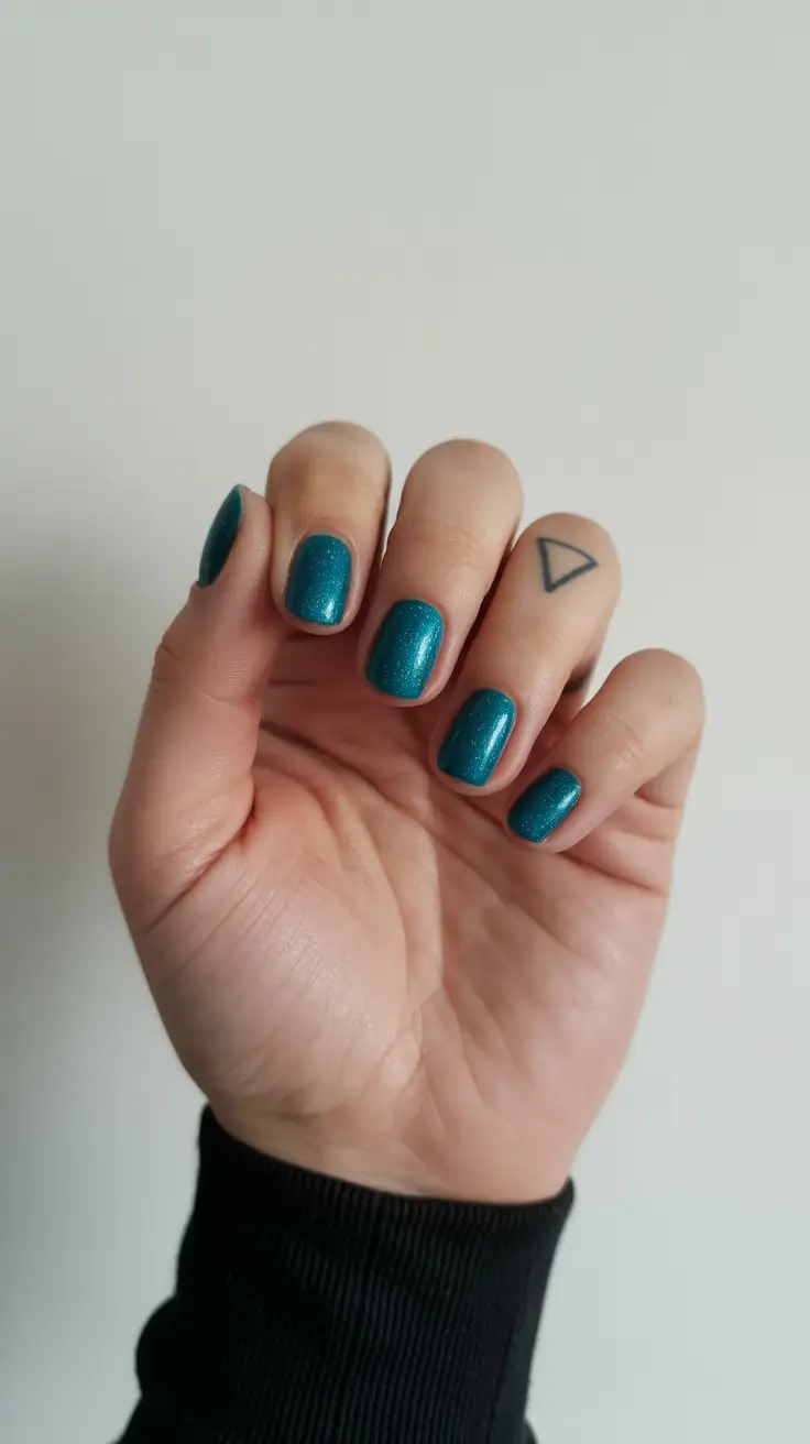 chic spring aura nails 2026 Teal Blue Aura Glow for Fresh Spring Energy