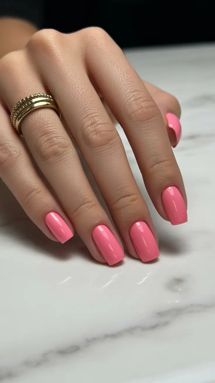 chic spring aura nails 2026 Soft Bubblegum Pink Aura for Playful Spring Nails