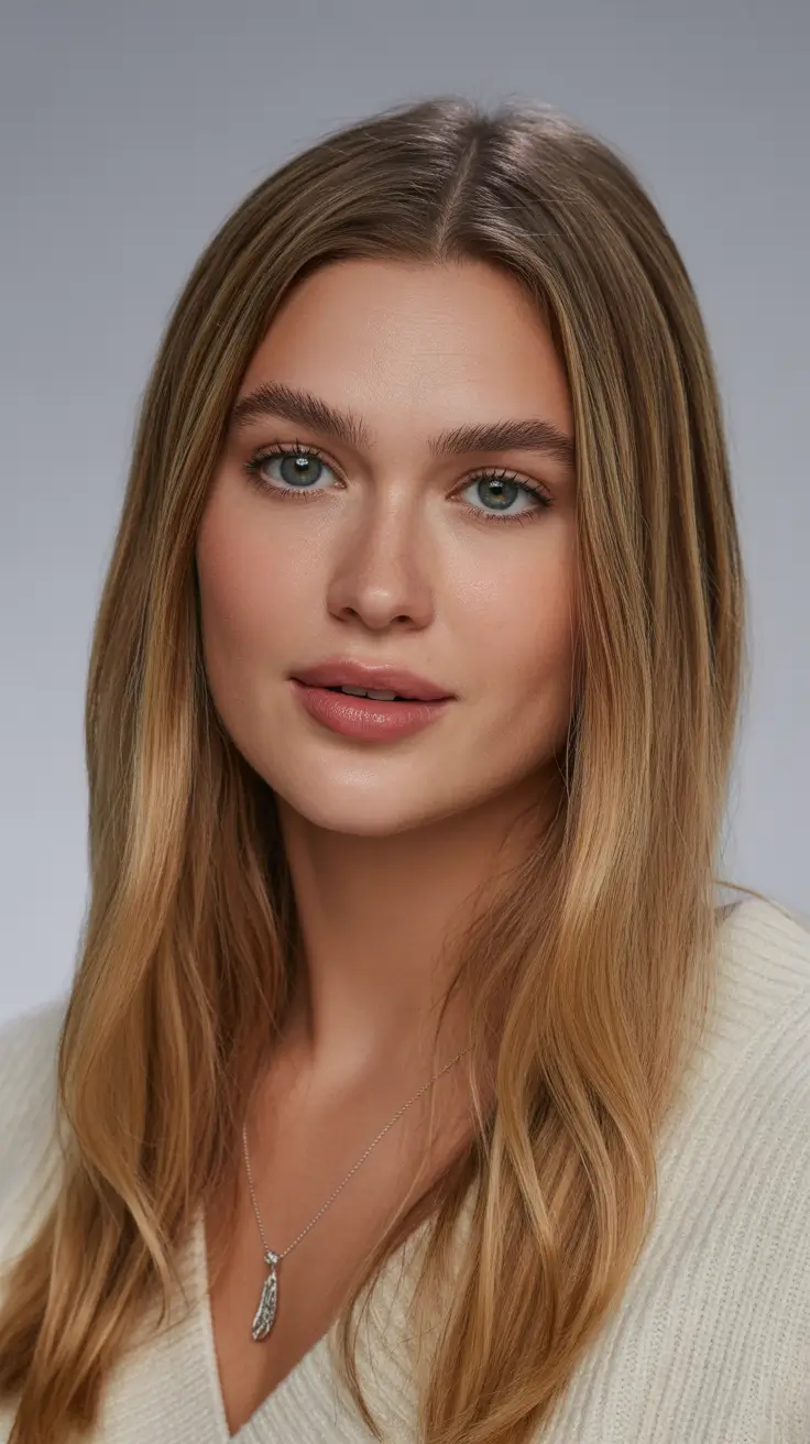 chic spring caramel hair color 2026 Sunlit Caramel Brunette with Soft Spring Brightness