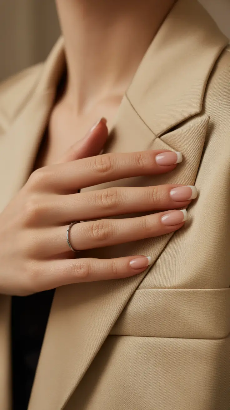 classy spring gel nails 2026 Soft Minimal French Elegance for a Fresh Spring Look