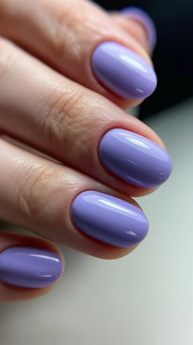 classy spring gel nails 2026 Soft Lavender Short Nails for Effortless Spring Style