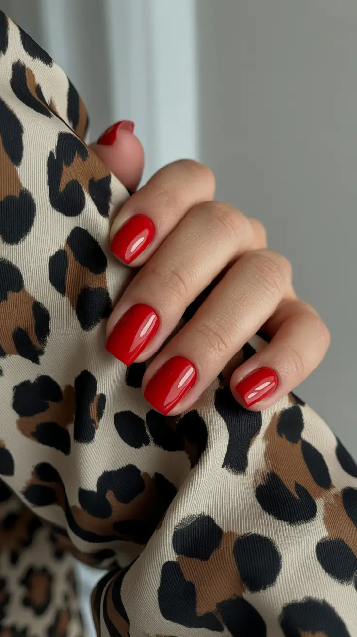 classy spring gel nails 2026 Classic Glossy Red Short Nails for Timeless Spring Chic