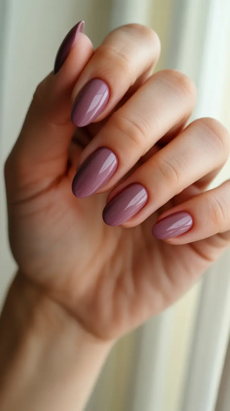 spring oval nails 2026 Muted dusty rose oval nails for timeless classy simplicity