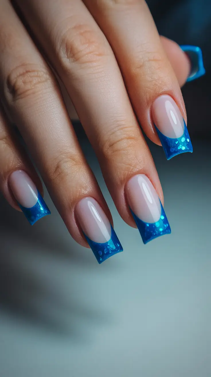 classy trendy spring nails 2026 Ocean-Inspired French Tips for Fresh Spring Energy