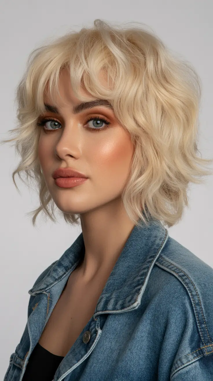 dreamy spring shag hairstyle guide 2026 Short Layered Blonde Shag With Soft Volume