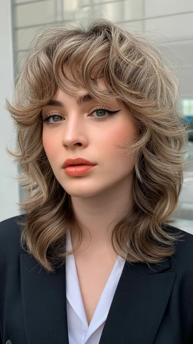 dreamy spring shag hairstyle guide 2026 Neutral Brunette Medium Curly Shag