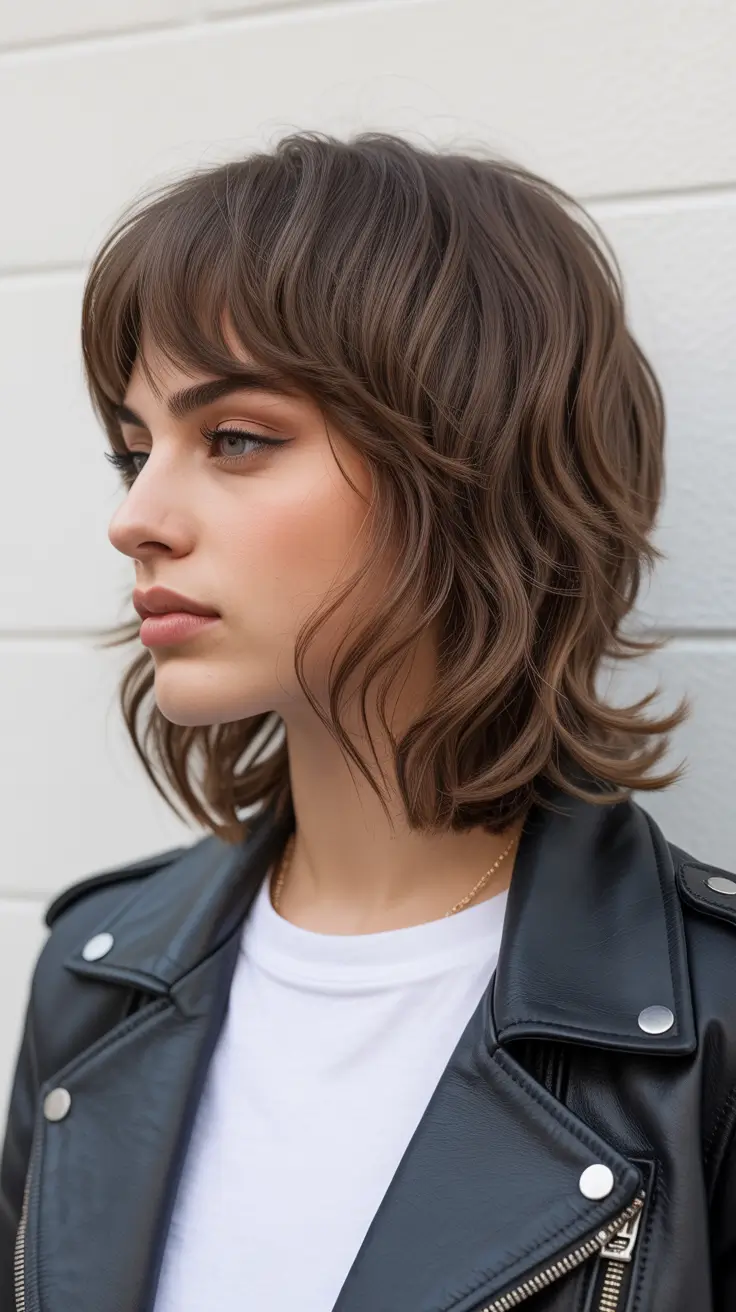 dreamy spring shag hairstyle guide 2026 Soft Brown Short Layered Shag With Airy Texture