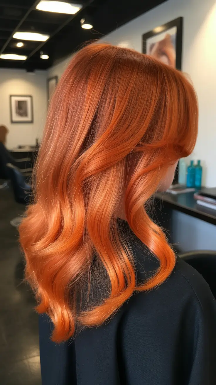 elegant spring fox hair color trends 2026 Radiant Tangerine Fox Layers