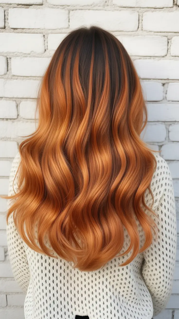 elegant spring fox hair color trends 2026 Caramel Fox Blend for Brunette Depth