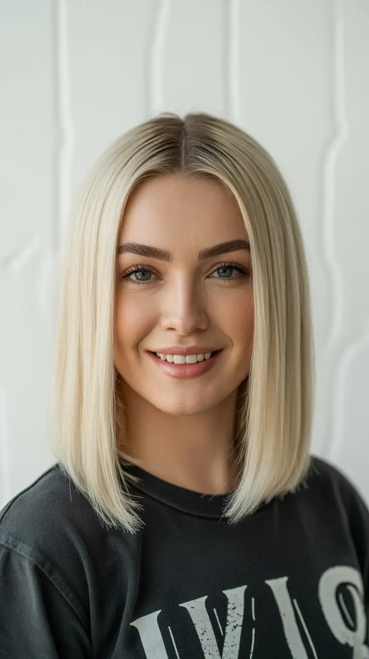 elegant spring honey blonde hair color trends 2026 Clean Vanilla Honey Bob with Subtle Root Shadow