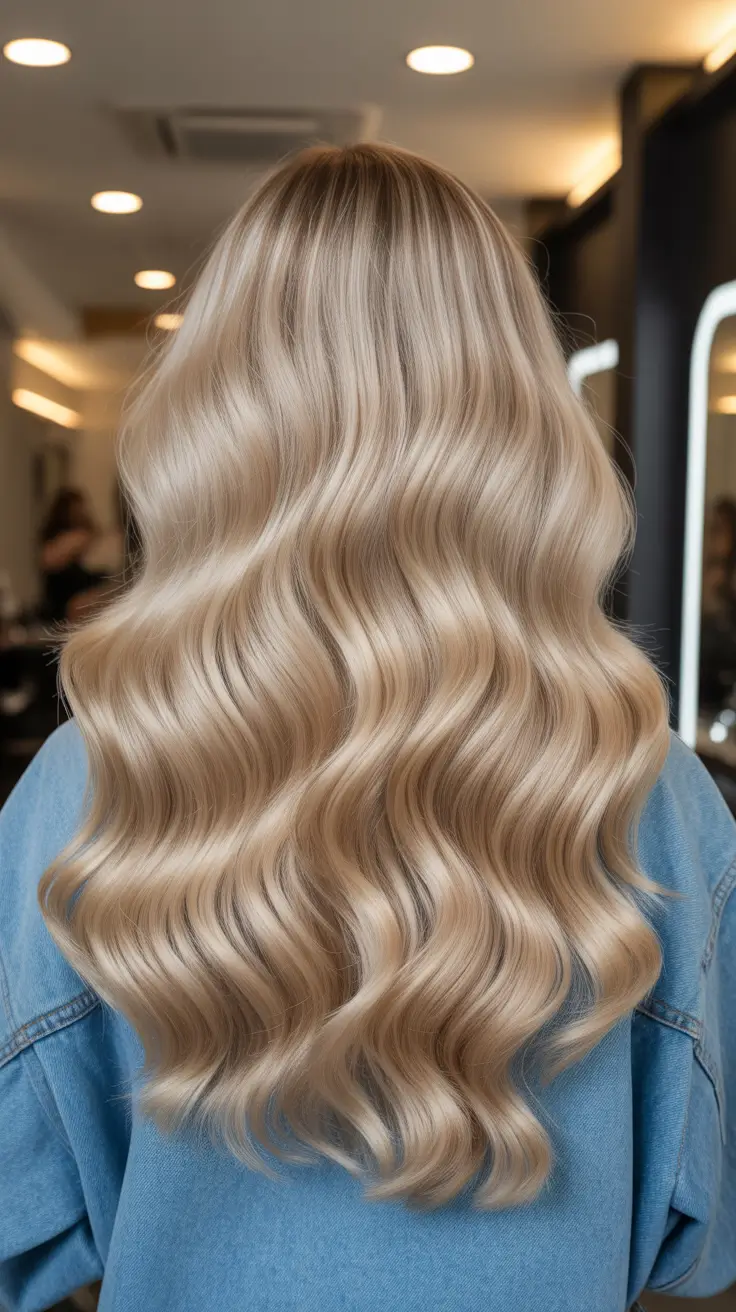 elegant spring honey blonde hair color trends 2026 Buttercream Honey Waves with Seamless Root Blur
